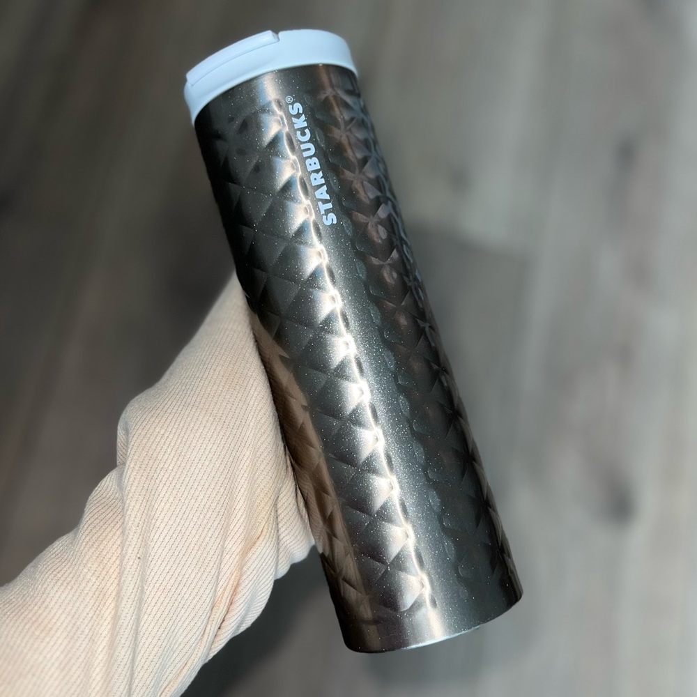 Starbucks Metallic Rose Gold Shimmer Glitter 16oz Tumbler cup coffee travel mug